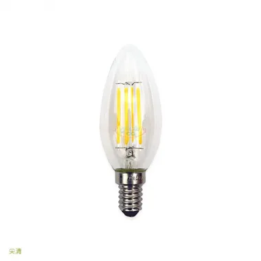 4W LED水晶蠟燭燈泡，LED蠟燭燈泡，C35 尖清/拉尾，E14/E27(訂製)，可取代傳統鎢絲水晶燈泡，大角度發光，有可調光型和不可調光型，安裝方式與傳統燈具相同。